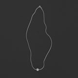 Freshwater pearl and delicate sterling silver snake chain necklace handcrafted in Australia — Tahlais 